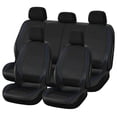 thumbnail image 1 of Cubre Asientos para Auto Juego 9 pzs Universales Cubre Asientos de Cuero PU Fundas para Asientos de Automovil Cubreasientos para Auto Resistente Al Agua Al Polvo Respirable Azul, 1 of 7