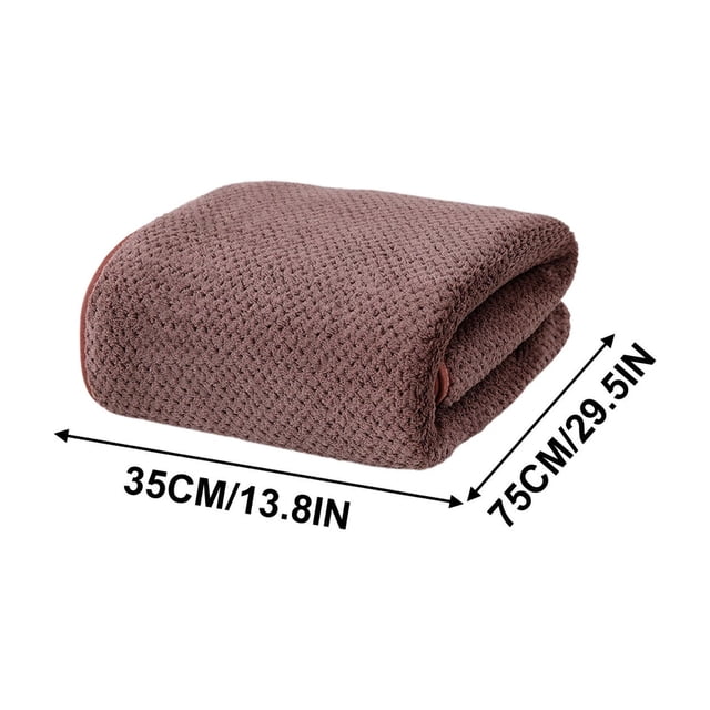 Solid Color Pineapple Reseau High Density Fleece Marginal Bath Towel Adult Solid Color Enlarged Bath Towel Thickened Marginal Towel 35x75cm