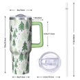 thumbnail image 2 of Christmas Ornaments 40oz Tumbler with Handle and Straw, Santa Claus Holiday Insulated Mug, Winter Festive Stainless Steel Coffee Cup, Xmas Gifts, 2 of 4
