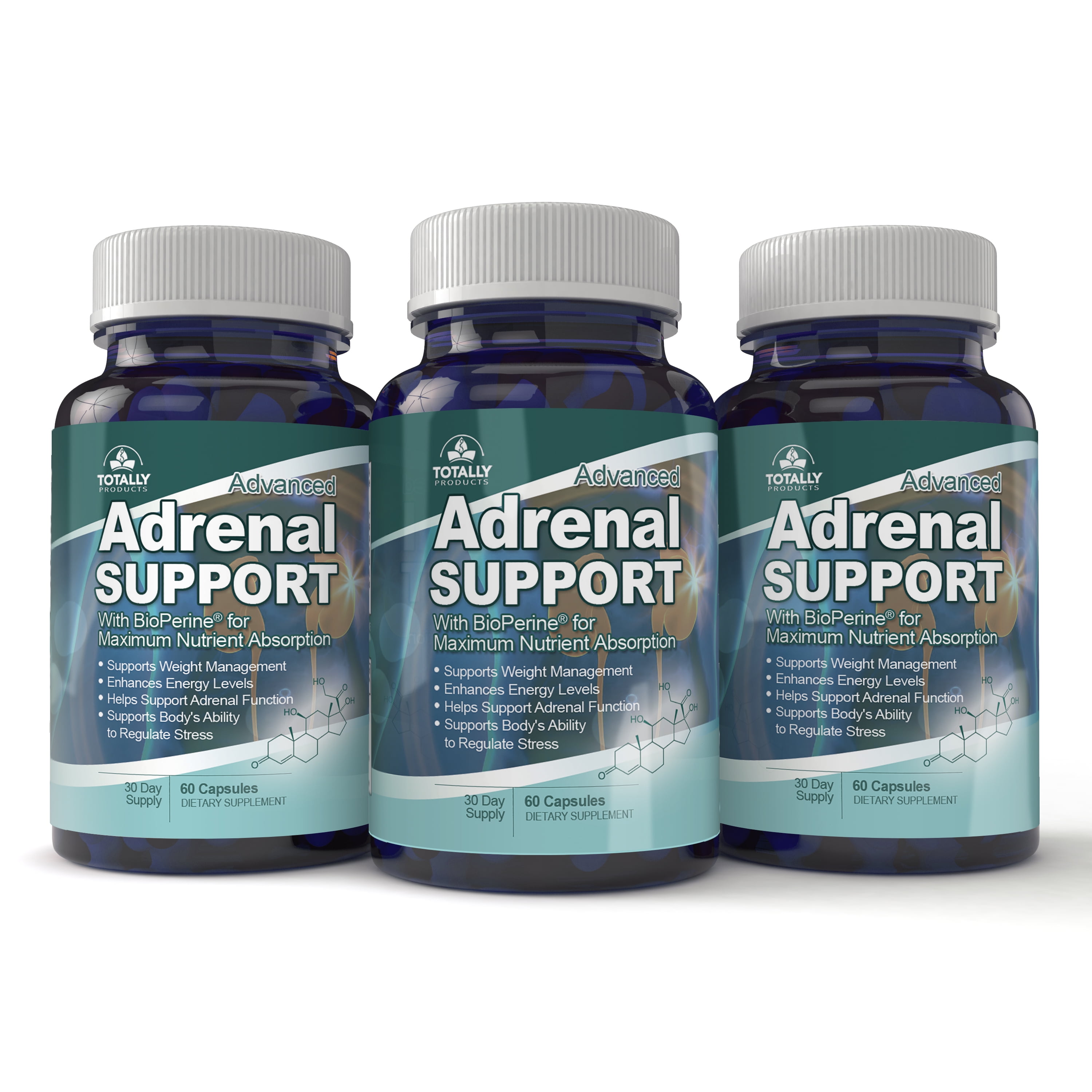 Advanced Adrenal Support (60 capsules) 3 bottles