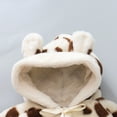 thumbnail image 4 of Odeerbi Toddler Winter Coat Kids Girls Outerwear Jackets Baby Solid Color Heart Print Plush Cute Bear Ears Hoodie Thick Coat Jacket Beige, 4 of 9