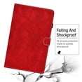 thumbnail image 4 of Dteck Wallet Case For Samsung Galaxy Tab S6 Lite 10.4" P610 (2020 Released) 10.4 inches,Magnetic Folio Retro Leather Card Holder Cover Kickstand Shockproof Protective,Red, 4 of 6