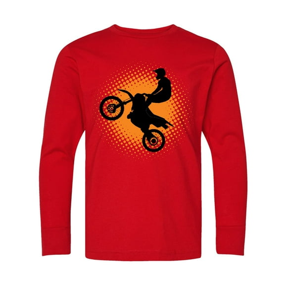 Inktastic Motocross Rider Freestyle Sports Long Sleeve Youth T-Shirt