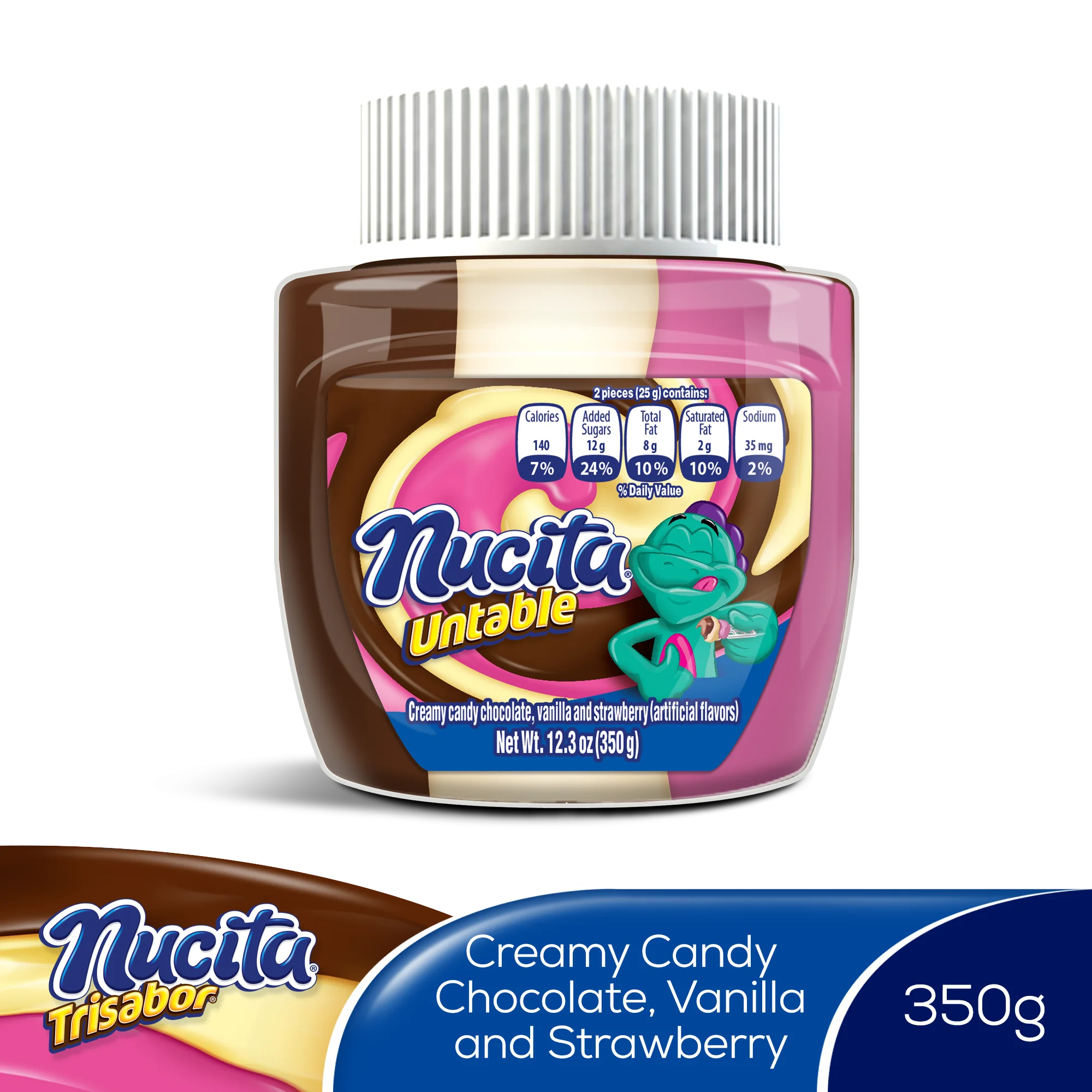 (12 pack) Nucita Tri-Sabor Spreadable Jar, 12.35 oz, Pack of 2