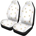 thumbnail image 1 of Juego de 2 Fundas ABPHQTO para Asientos de Coche Lunares Dorados y Blancos Universales, 1 of 4