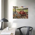 thumbnail image 4 of Nawypu Farmhouse Red Truck Wall Art Vintage Rustic Old Truck Pictures Wall Decor Country Retro Truck Painting Canvas Prints Home Artwork Framed Decoration for Bathroom Bedroom Living Room, 4 of 6