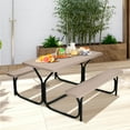 thumbnail image 4 of Gymax Picnic Table Camping Picnic Bench Set Backyard Garden Patio Dining Party, 4 of 10