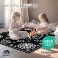 thumbnail image 4 of ODIKA 6'x9' Machine Washable Non-Slip Area Rug, Festive Snowflake Latch Hook Pillow Kit with Crochet Yarn Needlework High Traffic Rug with Pad, Black, 743785, 4 of 8