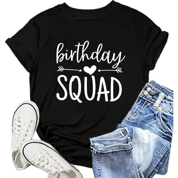 Birthday Shirts for Women It's My Birthday Shirt Birthday Party Squad Tee Top