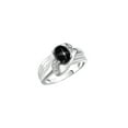 thumbnail image 3 of RYLOS Bagues pour Femmes Bague en Argent Sterling Ovale 9X7MM Pierre Précieuse et Diamants Design Classique Mars Saphir Étoilé Noir Bijoux pour Femmes Taille 8, 3 of 7