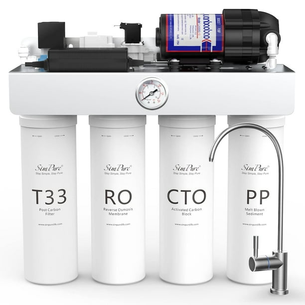 SimPure T1400 UV Water Filter System Under Sink, Reverse Osmosis 5