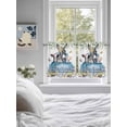 thumbnail image 3 of Animals Flowers 2 Panel Kitchen Curtains for Small Windows, Weeping Spring Floral Elegant Pastoral Bathroom Tier Curtain, Short Window Treatment for Bedroom/Living Room 55"x24", 3 of 6