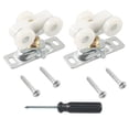 thumbnail image 1 of Pocket Door Roller Assembly,3/4 In Flat,Plastic Wheels On Steel Bracket (2 Pack), 1 of 10