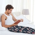 thumbnail image 5 of Zufioo Sailboat And Wave Mens Pajama Pants Sleep & Lounge Pants Sleepwear Pants(Available in Big & Tall)-Small, 5 of 6