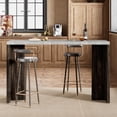 thumbnail image 2 of Garvee 63Inch Large Home Bar Unit, 2-Tier Mini Bar Table Height Pub Table with Footrest, Modern Coffee Bar Cabinet for Home Kitchen, Bistro, Dining Room, Living Room, 2 of 9