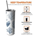 thumbnail image 6 of 20oz Coastal Coral Starfish Skinny Tumblers Stainless Steel Tumbler with Lid and Straw,Vacuum Insulated Double Wall Travel Tumbler Cups with Cleaning Brush for Coffee,Tea, 6 of 6