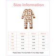 thumbnail image 2 of 9 Months Baby Boys Romper 12 Months Boys One-piece Bodysuit Bear Print Infant Boys Long Sleeve Bodysuit Brown, 2 of 7