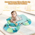 thumbnail image 4 of Blublu Park Sit Me Up Floor Seat with Detachable Support Pillow for Infant, 3-in-1 Tummy Time Mat and Baby Lounger to Prevent Reflux, Portable Playmat for Newborn Boys and Girls (Blue), 4 of 8