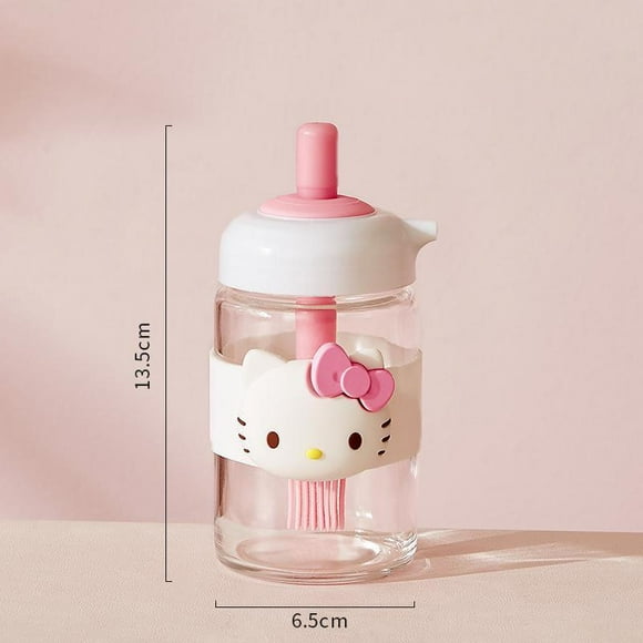 240Ml Sanrio Hello Kitty Large Capacity Kawaii Glass Oil Pot My Melody Cinnamoroll Household Kitchen Supplies Seasoning Bottle