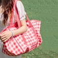 thumbnail image 5 of Yucurem 2-in-1 Lightweight Picnic Mat Storage Bag, Large Capacity Portable Thickened Park Blanket Handbag for Grass Indoor Beach Lawn Patio Camping Park (Pink), 5 of 5