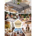 thumbnail image 5 of Boho Brown Flower Table Cloth, Waterproof Tablecloth for Rectangle Tables, Abstract Bohemia Pesley Floral Reusable Washable Fabric Table Cover for Restaurant Kitchen Dining Tables 54"x108", 5 of 9