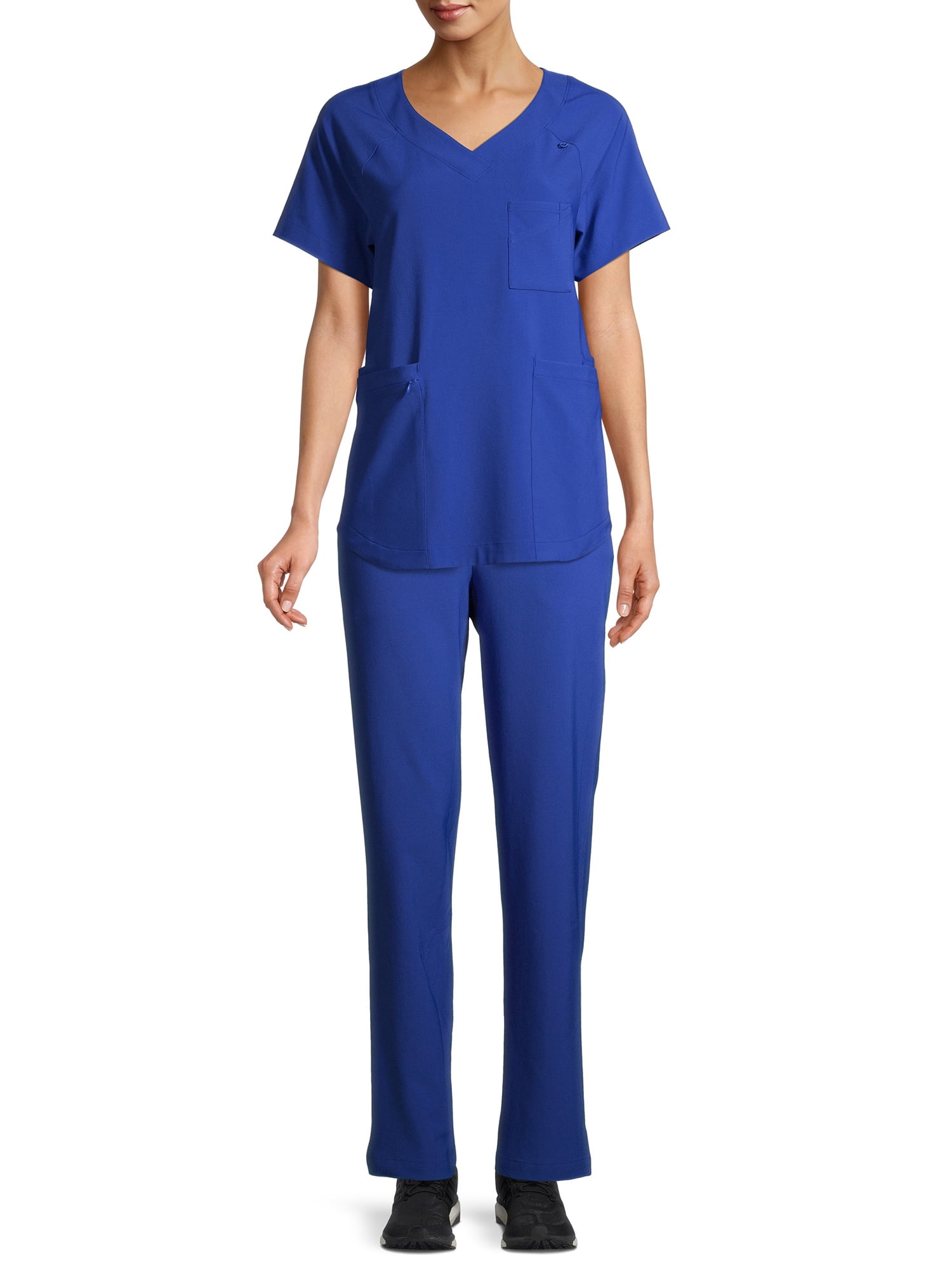 ClimateRight by Cuddl Duds Modern Fit Straight-Leg Flat Front Scrub Pant (Women's Petite), 1 Count, 1 Pack
