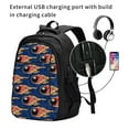 thumbnail image 7 of Hirioo Bowling Ball And Flame for Travel Laptop Backpack with USB Charging Port for Men and Women, 7 of 7