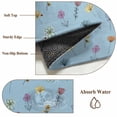 thumbnail image 5 of Rectangle Rug 3ft Area Rug, Spring Flower on Blue Area Rugs for Living Room Bedroom, Colorful Floral Plant Seamless Floor Mat Non-Slip Non-Shedding Carpet Indoor Accent Rugs, 5 of 9
