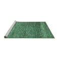 thumbnail image 2 of Ahgly Company Machine Washable Indoor Square Abstract Turquoise Blue Modern Area Rugs, 7' Square, 2 of 4