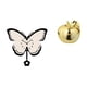 thumbnail image 1 of Reloj de pared de mariposa acrílica, escultura de cerámica, adorno decorativo para oficina, comedor, habitación infantil, porches de granja y, 1 of 8