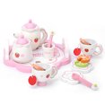 thumbnail image 1 of Teaware Toy, Wooden  Role Play Toy, Tasteless For Kids Baby Pink Teaware, 1 of 8