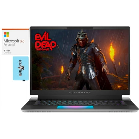 Alienware x16 Gaming/Entertainment Laptop (Intel i9-13900HK 14-Core, 16.0in 480 Hz Wide UXGA (1920x1200), GeForce RTX 4080, Win 11 Pro) with Microsoft 365 Personal , Dockztorm Hub