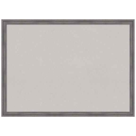 Amanti Art Grey Cork Board Framed Florence Grey Bulletin Board 30 in. x 22 in.