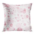 thumbnail image 1 of EREHome Beige Color Pink Poka Dots Abstract Circle White Composition Fill Form Fun Pillowcase Cushion Cover 18x18 inch, 1 of 1