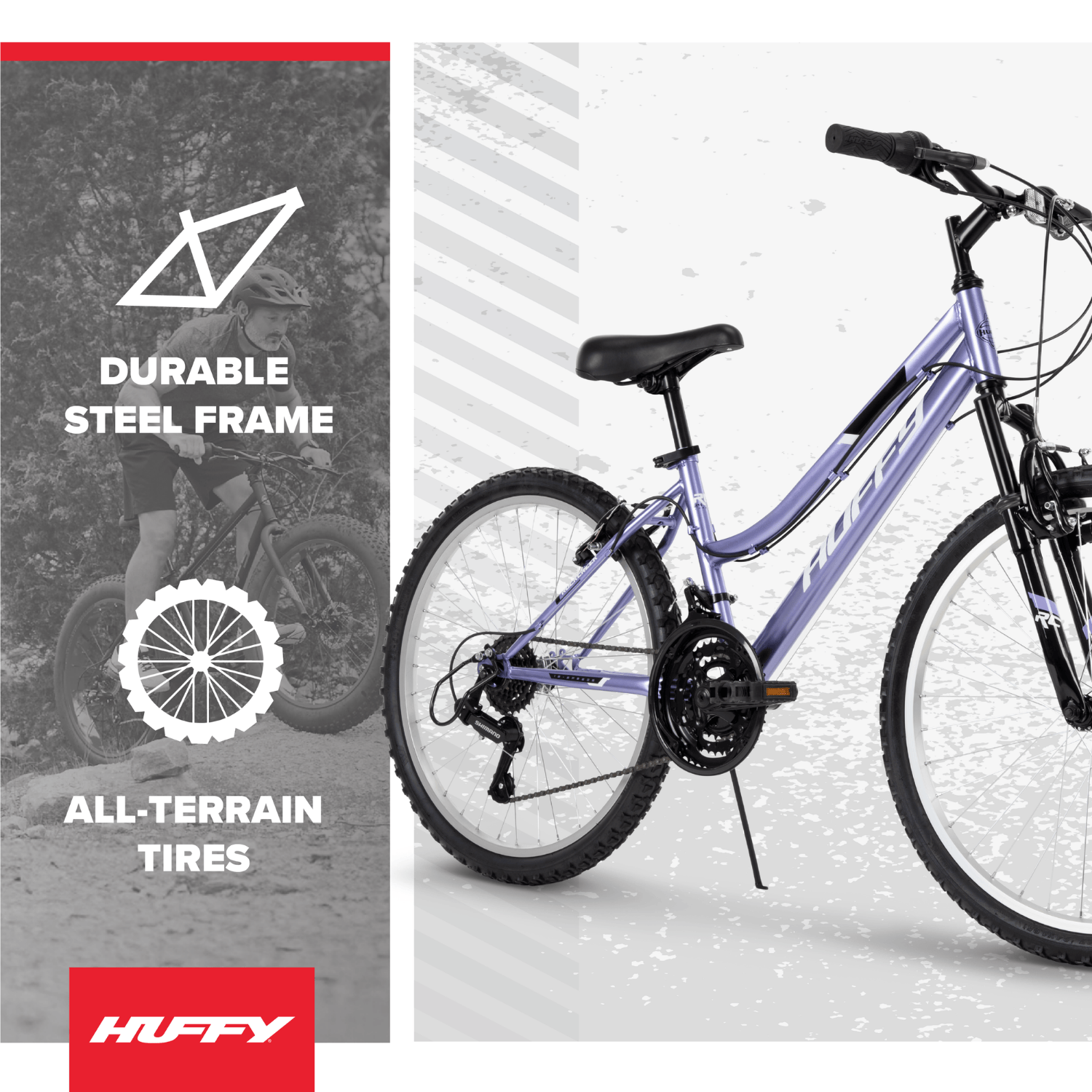 Huffy Rock Creek 24" Mountain Bike, Purple photo 4