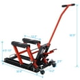 thumbnail image 5 of Hydraulic Motorcycle Lift Jack, 1500 LBS Capacity ATV Scissor Lift Jack, Portable Motorcycle Lift Table with 4 Wheels, Hydraulic Foot-Operated Hoist Stand for Motorcycle ATV UTV with tie down, 5 of 14