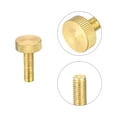 thumbnail image 4 of Unique Bargains Moleté Vis à Pouce, M8x30mm Plat Laiton Boulons Poignée Boutons de Fixations 3Pack, 4 of 4