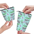 thumbnail image 3 of Xecao Hippo With Flamingos And Crocodiles Print Telescopic Pencil Bag Pen Holder Pop Up Stationery Case Stand-up Retractable Transformer Bag Standing Organizer, 3 of 6