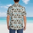 thumbnail image 4 of Honeii Transport Train Print Men’s Hawaiian Shirt,Classic Button-Down Short Sleeve Shirt, for Beach, Vacation, and Outdoor Activities,XX-Large, 4 of 7