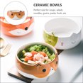 thumbnail image 4 of MasteelfCA 1Pc Lovely Cartoon Salad Bowl Practical Ceramic Breakfast Bowl Kitchen Supply, 4 of 7