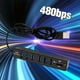 thumbnail image 5 of [Negro] 1 Metro USB2.0HUB USB6 + 2 Lector Tarjetas Multifunción Transmisión Alta Velocidad SD TF + Concentrador USB 6 Puertos, 5 of 6