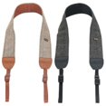 thumbnail image 1 of Correa para cámara – Correa para el cuello y el hombro de dos tiras en color negro y gris, correa para el hombro de diseño moderno, tela de lona, ​​ideal para cámaras Canon, Nikon, Sony, Fujifilm, Oly, 1 of 5