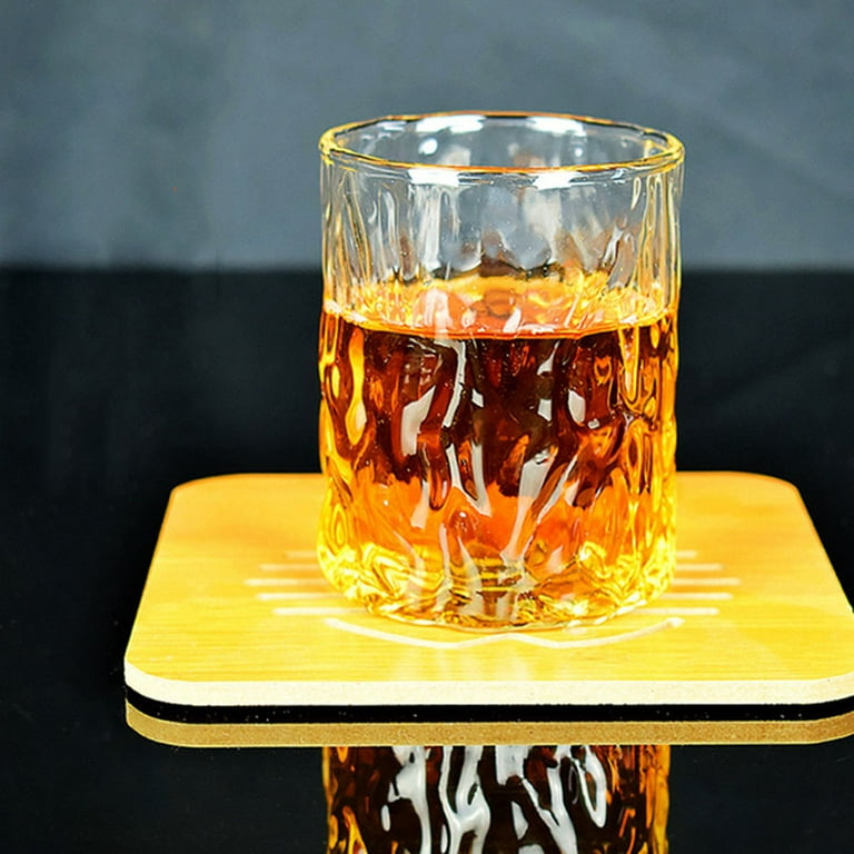 1pc Glass Cup, Modern Clear Textured Detail Cup For Home
