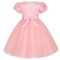 thumbnail image 2 of Girl Short Sleeve 3D Flower Tutu Dresses Holiday Princess Wedding Party Costume, 2 of 5