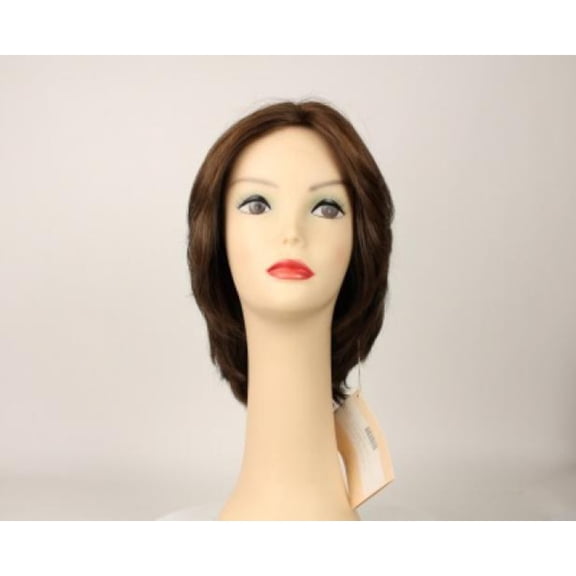 European Human Hair Freeda Wig Shlomit Medium Brown With Highlights Skin Top Size L