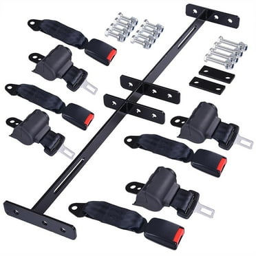 Yescom Retractable Golf Cart Seat Belts & Bracket Kit for 4 Passenger Club Car Yamaha EZGO TXT RXV
