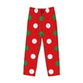 thumbnail image 4 of Fotbe White and Green Polka Dot Men's Pajama Pants,Sleepwear Pants,Pj Bottoms Drawstring And Pockets-Small, 4 of 9