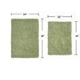 thumbnail image 5 of Home Weavers Fantasia Bath Rug 100% Cotton Non-Slip Bathroom Rug Set Machine Washable Bath Rug-21"x34", Bathroom Rug- 24"x40", Sage Color 2 Piece Bath Rug set, 5 of 6