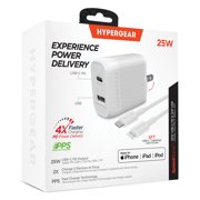 HyperGear SpeedBoost 25-Watt PD Dual-Output Lightning Wall Charger Kit