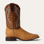 Men's Stetson Cole Boots Square Toe Handcrafted Tan